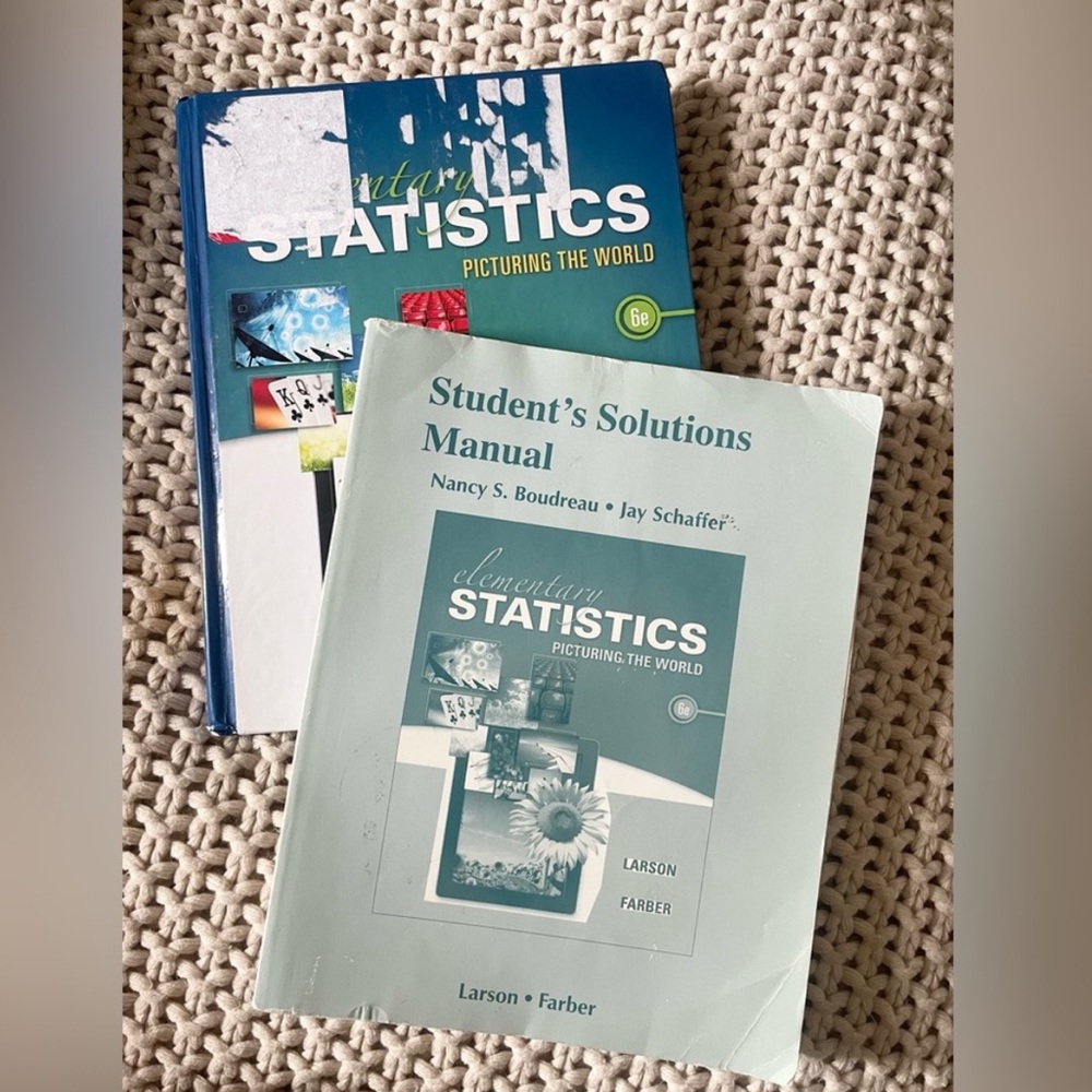 Elementary Statistics Picturing the World Student Solutions Manual and textbook